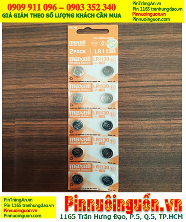COMBO 01vỉ=10viên Pin Maxell LR1130 AG10 189 Alkaline 1.5v chính hãng _Giá 49.000đ/ Vỉ 10viên