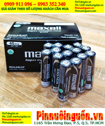 COMBO 1HỘP 40viên Pin AAA 1.5v Maxell R03(AB)2P Super POWER ACE _Giá chỉ 98.000đ/ HỘP 40viên