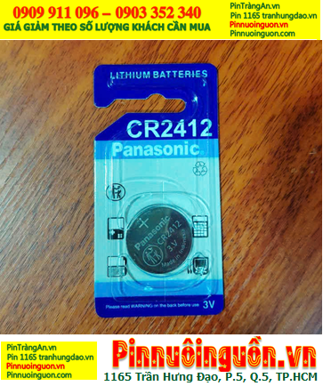 Pin Remote Ôtô CR2412; Pin điều khiển Ôtô Panasonic CR2412 lithium 3.0v chính hãng | CÒN HÀNG