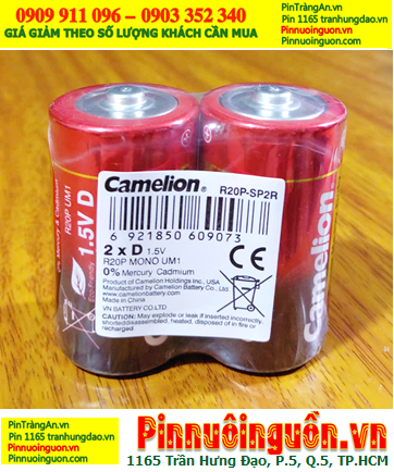 Camelion R20P-SP2R; Pin đại D 1.5v Camelion R20P-SP2R Mono UM1 chính hãng, MẪU MỚI /Gói 2viên
