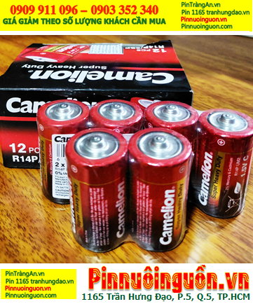 COMBO 01hộp (06vỉ=12viên) Pin trung C 1.5v Camelion R14P-SP2R MẪU MỚI, Giá 112.000 /Hộp 12viên