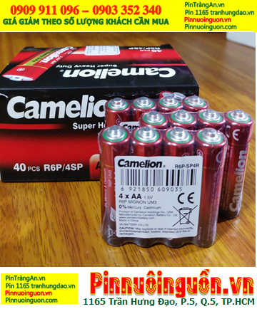 COMBO 01hộp (10gói=40viên) Pin AA 1.5v Camelion R6P-SP4R MẪU MỚI, Giá chỉ 109.000 /Hộp 40viên