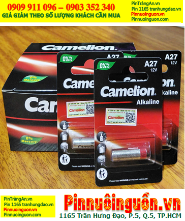 COMBO 01hộp=10vỉ Pin Remote 12v Alkaline Camelion A27-BP1 (Vỉ 1viên), Giá chỉ 159.000 /Hộp