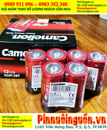COMBO 01 hộp = 12 viên Pin đại D 1.5v Camelion R20P-SP2R UM1 (MẪU MỚI), Giá 148.000 /Hộp 12viên