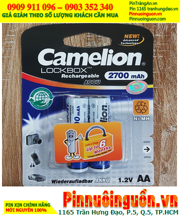 Camelion NH-AA2700LBP2; Pin sạc AA2700mAh 1.2v Camelion NH-AA2700LBP2 LockBox (Loại vỉ 2viên)