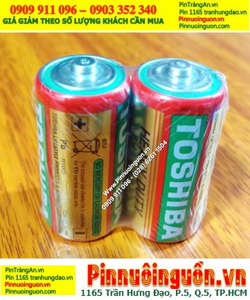 Pin Toshiba R14KG SP-2TGTE V; Pin trung C 1.5v Toshiba R14KG Heavy Duty chính hãng (Loại Gói 2viên)
