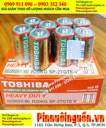 COMBO 1HỘP 20viên Pin đại D 1.5v Toshiba R20KG SP-2TGTE-V chính hãng _Giá chỉ 246.000đ/ HỘP 20viên
