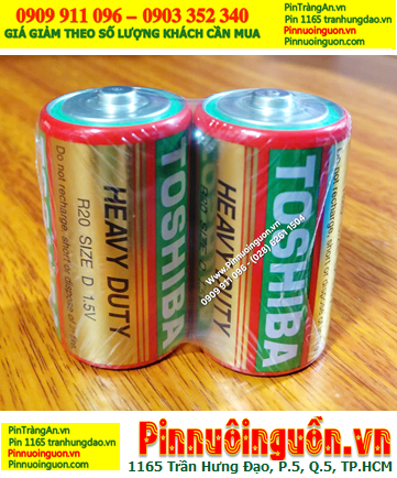 Toshiba R20KG SP-2TGTE-V; Pin đại D 1.5v Toshiba R20KG SP-2TGTE-V Heavy Duty chính hãng (Gói 2viên)