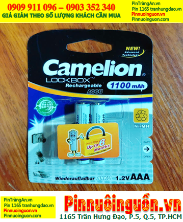Camelion NH-AAA1100LBP2, Pin sạc AAA 1.2v Camelion NH-AAA1100LBP2 Lockbox (Vỉ 2viên)