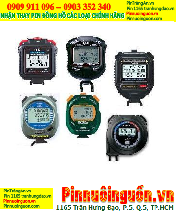 Nhận Thay pin đồng hồ bấm giờ Stopwatch Casio, Q&Q