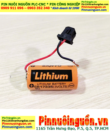 Sanyo CR17335SE (Zắc FANUC); Pin nuôi nguồn Sanyo CR17335SE lithium 3v 1800mAh, Xuất xứ Nhật