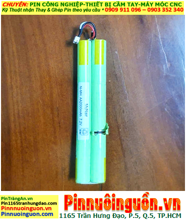 Pin sạc 7.2v-AA2000mAh, Pin sạc NiMh 7.2v-AA2000mAh, Pin sạc công nghiệp 7.2v-AA2000mAh chính hãng