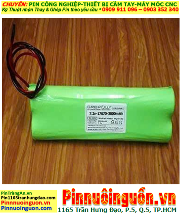 Pin sạc 7.2v-17670-3800mAh, Pin sạc NiMh 7.2v-17670-3800mAh, Pin sạc công nghiệp GREPOW 7.2v-17670-3800mAh