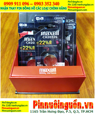 COMBO 01hộp=10vỉ Pin 3v lithium Maxell CR2032S  PRO ĐEN, Xuất xứ Nhật _Giá chỉ 239.000/Hộp