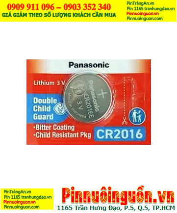 Panasonic CR2016 Lithium 3v; Pin 3v lithium Panasonic CR2016 chính hãng, Xuất xứ Indonesia