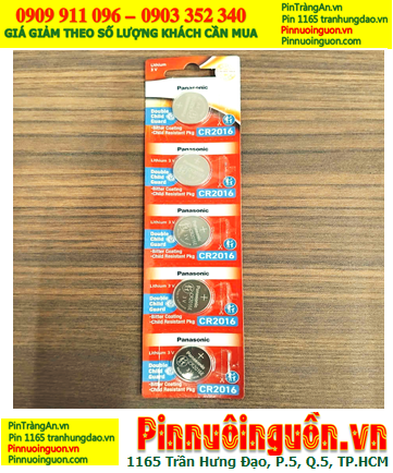 COMBO 1vỉ=5viên Pin Panasonic CR2016 lithium 3v chính hãng _Giá chỉ 65.000đ/ Vỉ 5viên