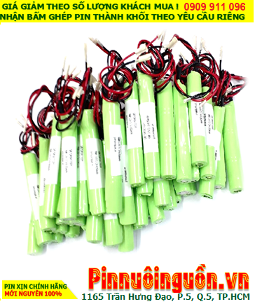 Pin đèn Exit 3.6v 2/3AA 350mAh, Pin đèn sự cố khẩn cấp 3.6v 2/3AA 350mAh, Pin 3.6v 2/3AA 350mAh