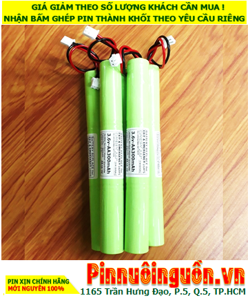 Pin đèn Exit thoát hiểm 2.4v-AA500mAh, Pin đèn sự cố khẩn cấp 2.4v-AA500mAh, Pin sạc 2.4v-AA500mAh