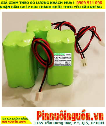 Pin đèn Exit thoát hiểm 4.8v AA1000mAh; Pin đèn sự cố khẩn cấp 4.8v AA1000mAh; Pin sạc 4.8v AA1000mAh
