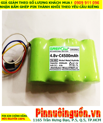 Pin đèn Exit thoát hiểm 4.8v C4500mAh; Pin đèn sự cố khẩn cấp 4.8v C4500mAh; Pin sạc NiMh NiCd 4.8v C4500mAh
