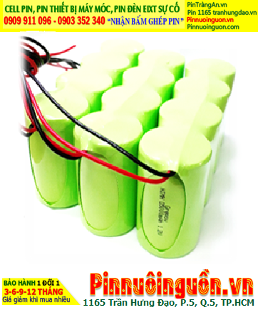 Pin đèn Exit thoát hiểm 4.8v C4000mAh; Pin đèn sự cố khẩn cấp 4.8v C4000mAh; Pin sạc NiMh NiCd 4.8v C4000mAh