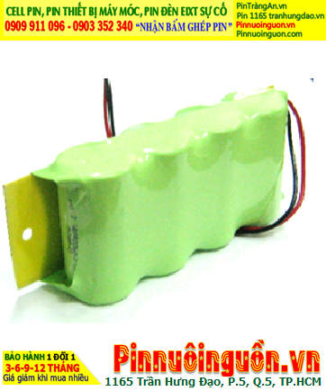 Pin đèn Exit thoát hiểm 4.8v C2500mAh; Pin đèn sự cố khẩn cấp 4.8v C2500mAh; Pin sạc NiMh NiCd 4.8v C2500mAh
