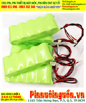 Pin đèn Exit thoát hiểm 6v SC1800mAh; Pin đèn khẩn cấp 6v SC1800mAh; Pin đèn sự cố 6v SC1800mAh; Pin sạc NiMh 6v SC1800mAh