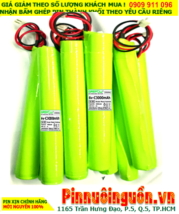 Pin đèn exit 6V-C3000mAh, Pin đèn thoát hiểm 6V-C3000mAh, Pin đèn khẩn cấp 6V-C3000mAh; Pin sạc NiMh 6v-C3000mAh