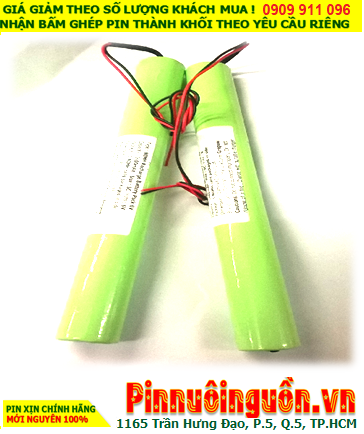 Pin sạc đèn exit 6V-SC2400mAh, Pin đèn khẩn cấp NiMh-NiCd 6V-SC2400mAh, Pin đèn thoát hiểm NiMh-NiCd 6V-SC2400mAh chính hãng-Bảo hành 1 năm
