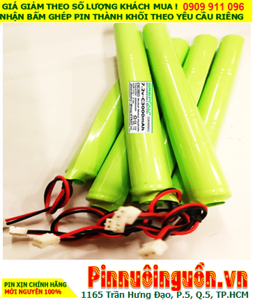 Pin đèn exit  7.2v C3000mAh, Pin đèn khẩn cấp 7.2v C3000mAh, Pin đèn thoát hiểm7.2v C3000mAh-Bảo hành 1 năm