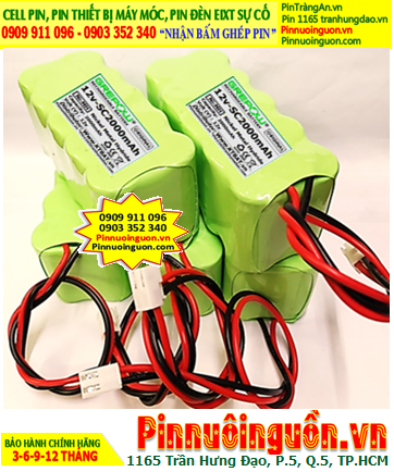Pin đèn sự cố 12VSC2000mAh, Pin đèn khẩn cấp 12VSC2000mAh, Pin đèn exit 12VSC2000mAh, Pin đèn thoát hiểm 12VSC2000mAh| có sẳn hàng