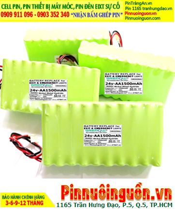 Pin sạc 24v AA1500mAh; Pin đèn Exit thoát hiểm 24v AA1500mAh; Pin đèn sự cố 24v AA1500mAh; Pin đèn khẩn cấp 24v AA1500mAh