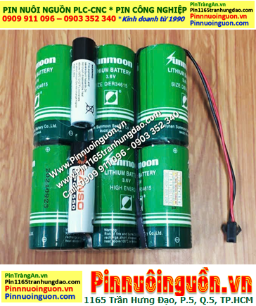 Sunmoon 6ER34615 (Bộ 6 viên & 2 Tụ ion), Pin nuôi nguồn PLC SUnmoon ER34615 lithium 7.2v-57 000mAh