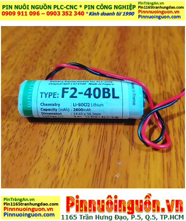 Pin F2-40BL, Pin lithium 3.6v 2600mAh Thay pin nuôi nguồn Mitsubishi F2-40BL chính hãng, Xuất xứ Pháp
