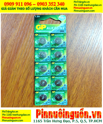 COMBO 01vỉ=10Viên Pin 1.5v alkaline GPA76F-LY, LR44 chính hãng _Giá chỉ 59.000/ vỉ 10viên