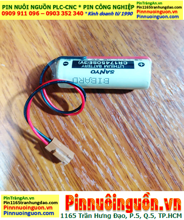 Sanyo CR17450SE; Pin nuôi nguồn PLC Sanyo CR17450SE 2500mAh lithium 3v, Xuất xứ NHẬT