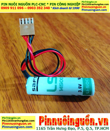 Saft LS14500 (Zắc JEA 4holes); Pin nuôi nguồn PLC Saft LS14500 lithium 3.6v AA 2600mAh _Xuất xứ Pháp