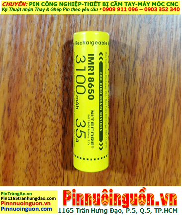 Nitecore IMR18650 _Pin sạc 18650 Lithium Li-ion 3.7v Nitecore IMR18650-3100mAh 11.47Wh Dòng xả 35A