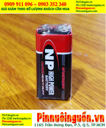 Pin NP 6F22, Pin vuông 9v NP 6F22 High Power chính hãng (Gói PVC 01 viên)