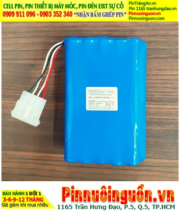 Pin thiết bị y tế 24v-18670-4500mAh, Pin sạc NiMh chất lượng cao 24v-18670-4500mAh chính hãng