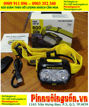 Nitecore UT27, Đèn đội đầu Nitecore UT27, Đèn đeo trán Nitecore UT27 (800 lumens, Dual Output)