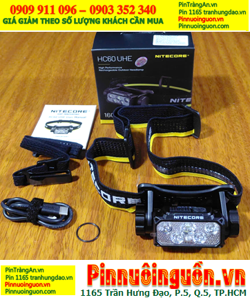Nitecore HC60UHE, Đèn đội đầu đeo trán Nitecore HC60UHE chính hãng (1600 lumens)