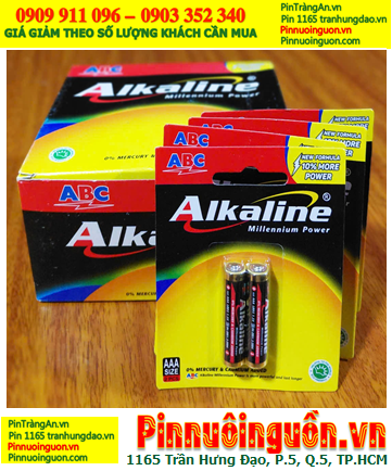 COMBO 01hộp 24vỉ=48viên (Loại vỉ 2viên) Pin AAA 1.5v ABC LR03 Alkaline 1.5v _Giá 564.000đ /Hộp 48viên